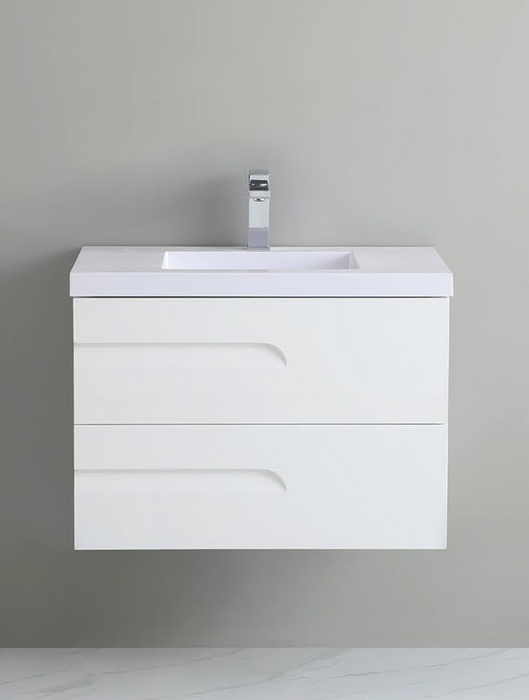 PG-WH24-GW PVC Floating Bathroom Vanity With Ceramic Top 23-5/8''*18-1/8''*21-1/2''