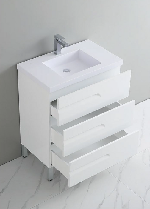 PG-LG30-GW PVC Bathroom Vanity With Ceramic Top 29-1/2''*18-1/8''*34-5/8''