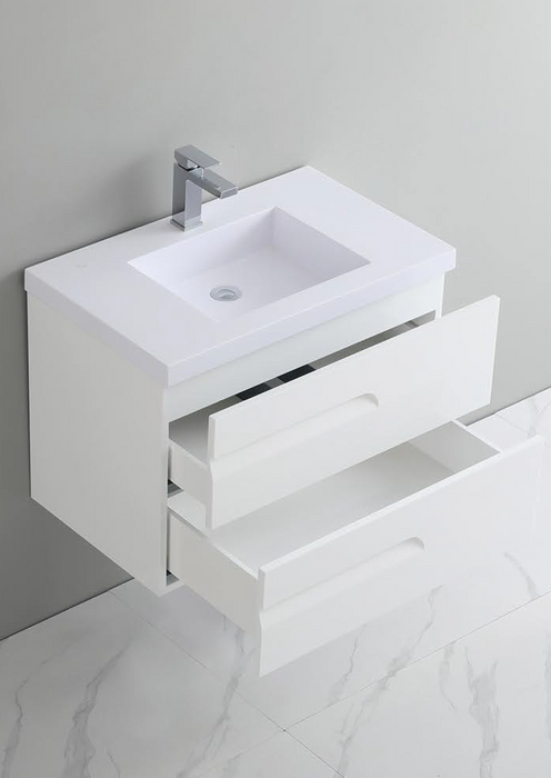 PG-WH24-GW PVC Floating Bathroom Vanity With Ceramic Top 23-5/8''*18-1/8''*21-1/2''