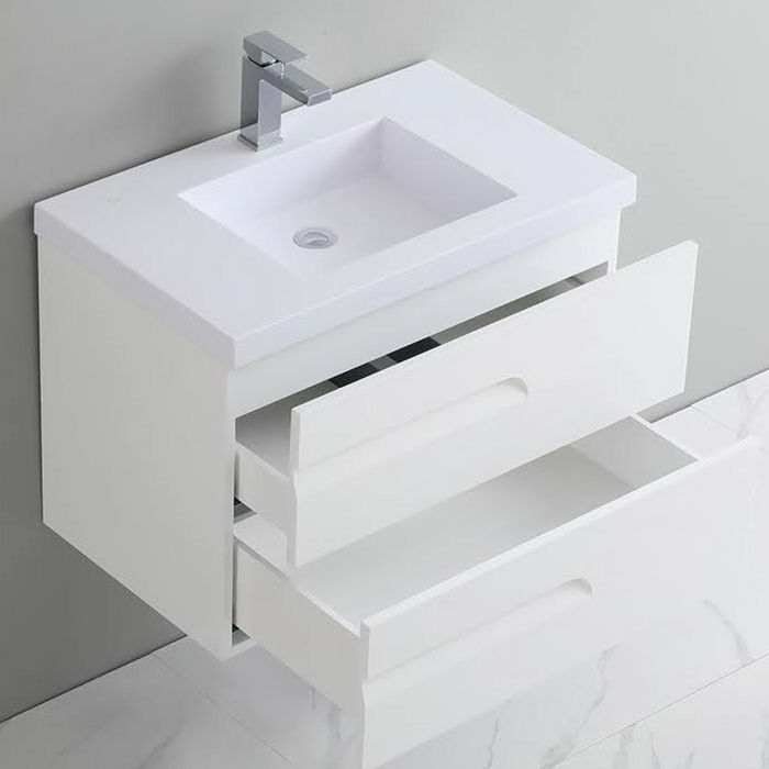 PVC Floating Bathroom Vanity With Ceramic Top 35-3/8''*18-1/8''*21-1/2''