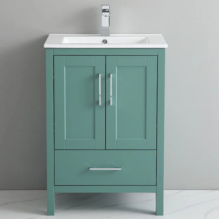 P1801-24 PVC Bathroom Vanity With Ceramic Top and Legs 24‘’*18‘’*33.5‘’