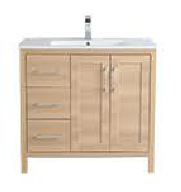 P1801-36NW PVC Bathroom Vanity With Stone Top 36‘’*18‘’*33.5‘'