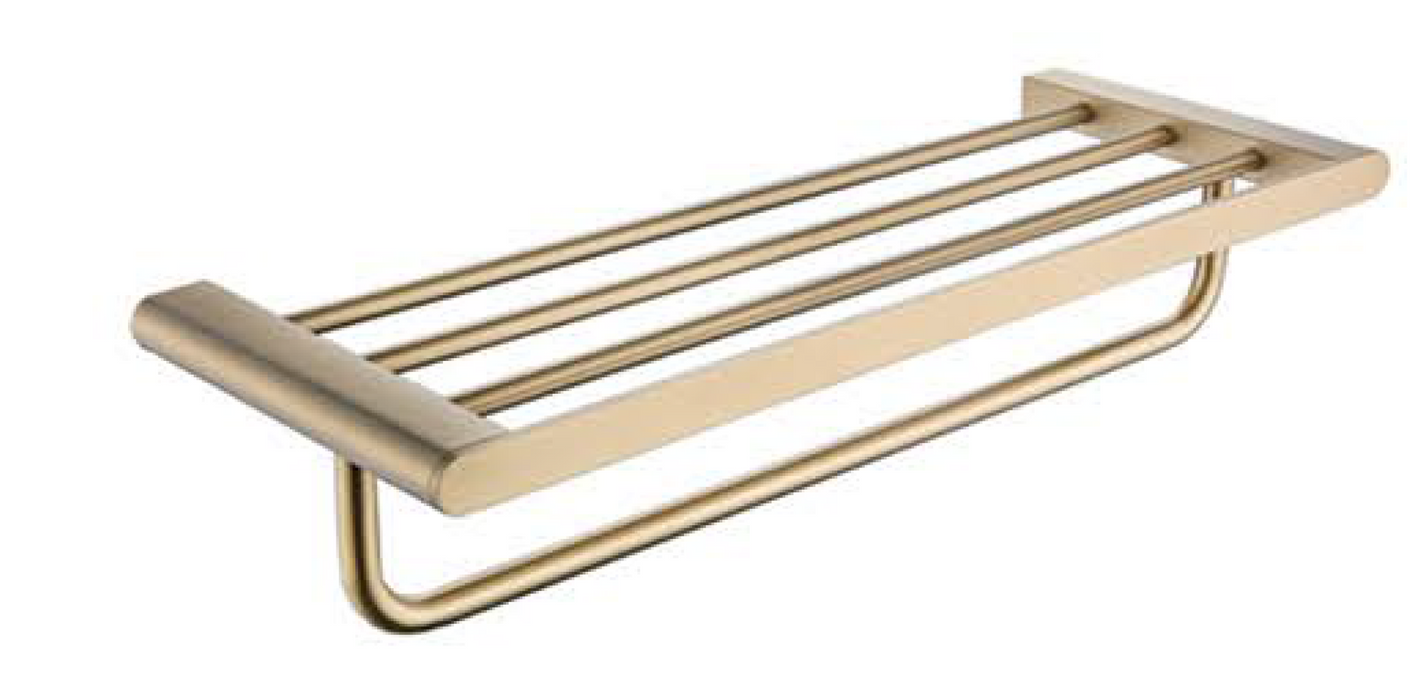 24'' Towel Racks for Bathroom Wall Mounted, Bathroom Towel Rack with Tower Bar, Double Towel Racks for Bathroom, SUS304 Stainless Steel Bathroom Towel Holder (F9011)