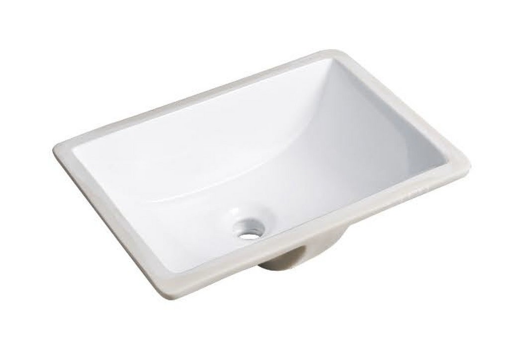 K802 Ceramic Rectangular Undermount Bathroom Sink 18''*12-3/4''*7''