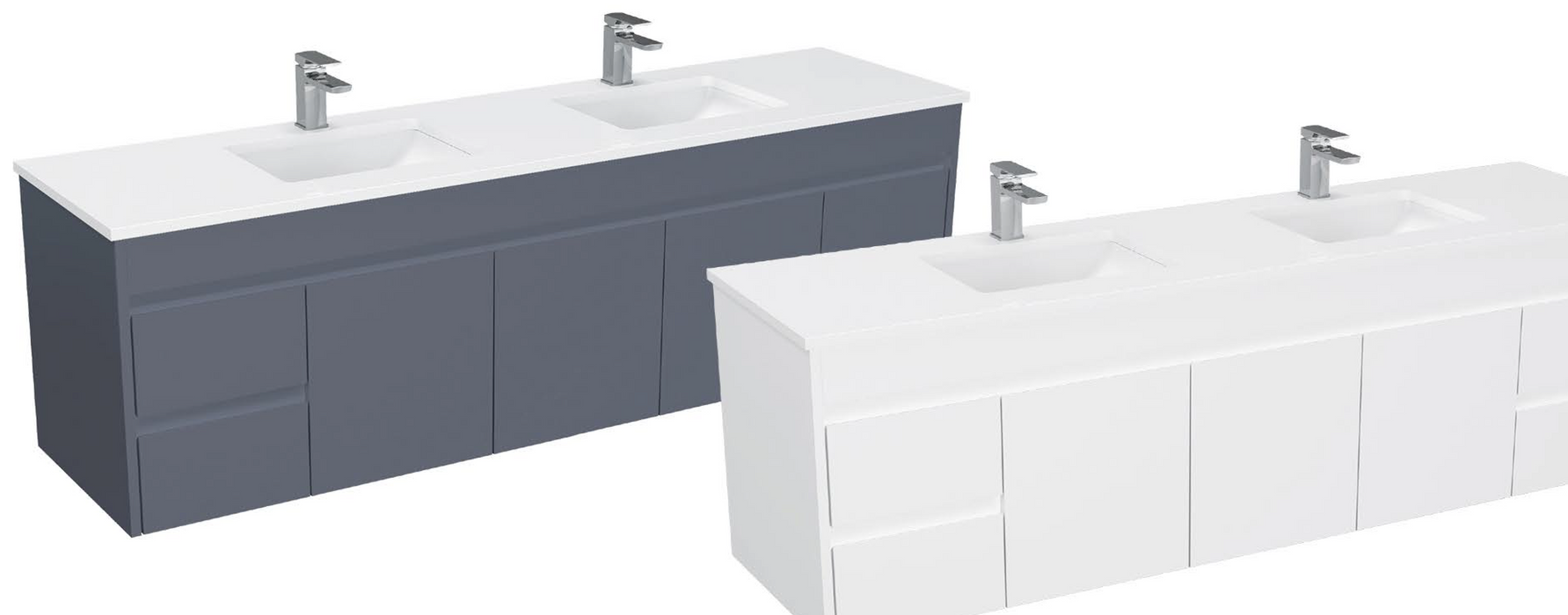 X-PF1800-WH PVC Bathroom Vanity With Ceramic Top 72‘’*18‘’*19.7‘’