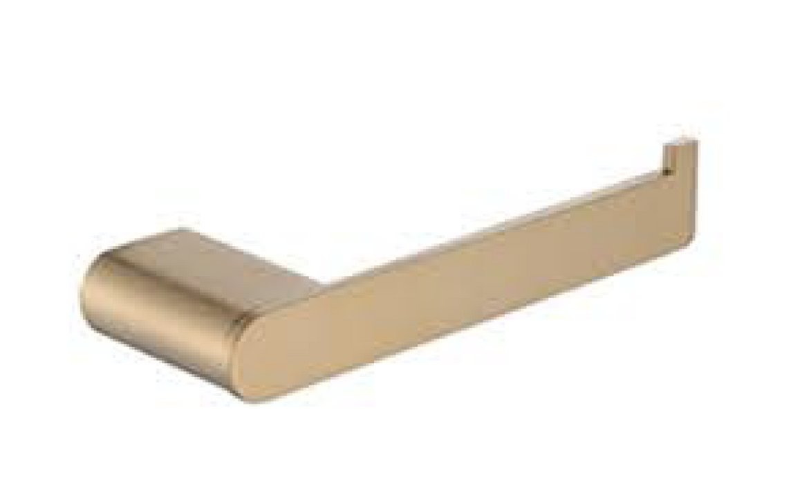 F9018 Brushed Gold Toilet Paper Holder Wall Mount, Toilet Tissue Holder for Bathroom Tp Holder Square, SUS304 Stainless Steel