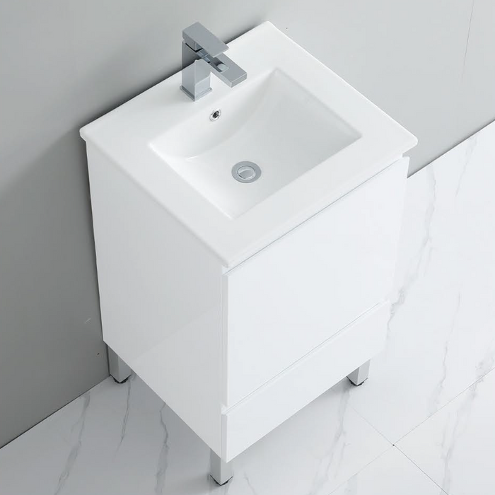 PVC Bathroom Vanity With Ceramic Top 20‘’*18.3‘’*34‘’
