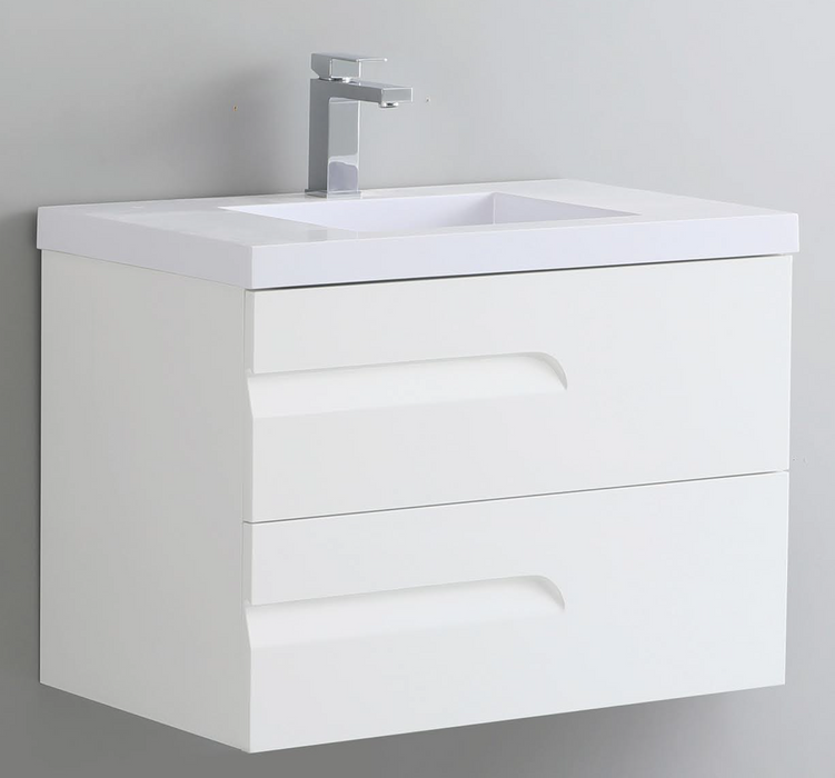 PG-WH24-GW PVC Floating Bathroom Vanity With Ceramic Top 23-5/8''*18-1/8''*21-1/2''