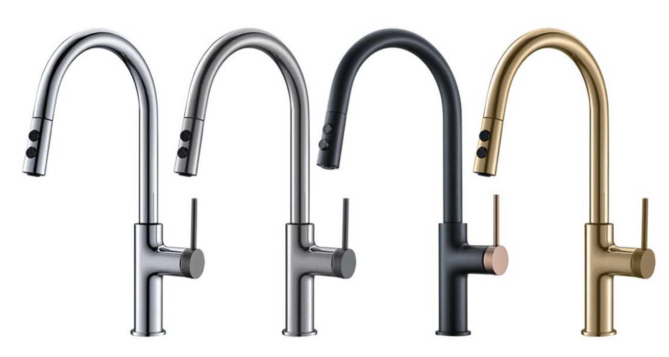 F25 Kitchen Faucets with Pull Down Sprayer, Stainless Steel Single Handle 1 Hole for Family Kitchen Commercial Camper Laundry Rv Bar