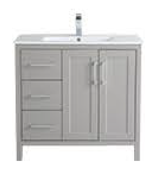 P1801-36LG PVC Bathroom Vanity With Stone Top 36‘’*18‘’*33.5‘’