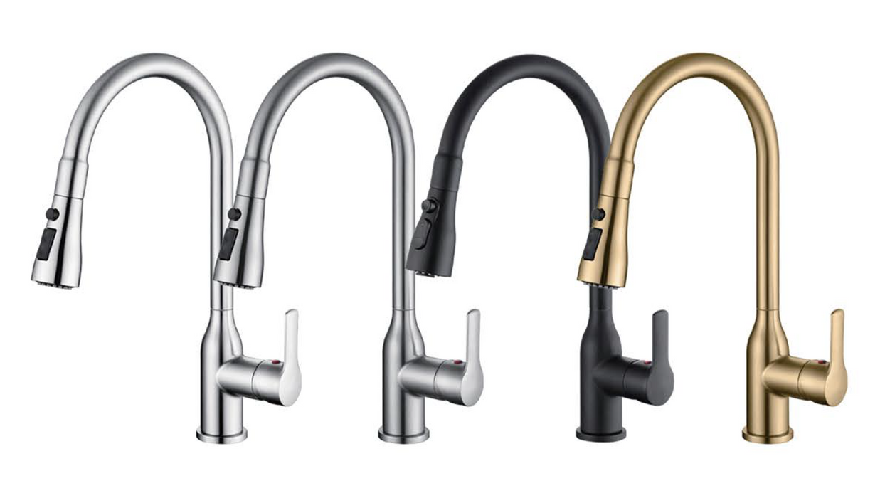 F27 Kitchen Faucet, Pull-Down Sink with Fast Mount, 2 Spray Mode, Brushed Nickel with Spot-Free Finish