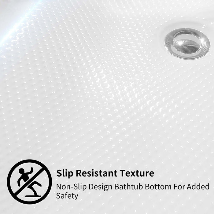 59/67 Inch Wave Style Left Hand Drain, Corner Acrylic Freestanding Bathtub&Overflow, cUPC Certified KBT-6LW