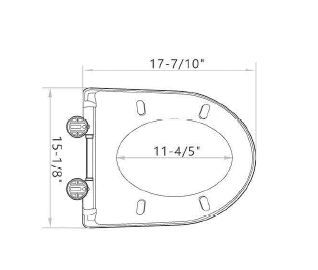 White Toilet Seat Soft Close for A11 Toilet KDK-117