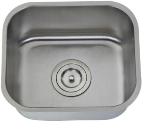 15 Inch Single Bowl Stainless Steel Kitchen Sink 15*13*7 KDK-1512