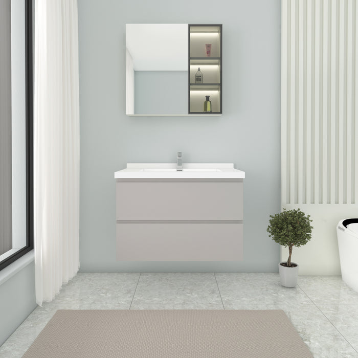 UMV-LG36 PVC Bathroom Vanity With Stone Top 35’‘*19.5‘’*20‘’