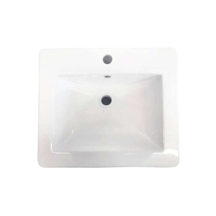 20 Inch Drop in Bathroom Sink Rectangular, One Faucet Hole KDK-B06