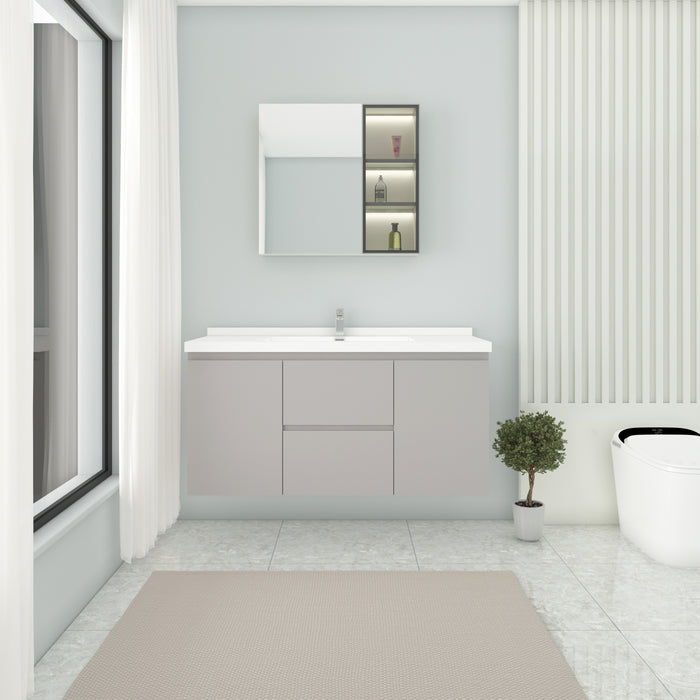 UMV-LG60 PVC Bathroom Vanity With Stone Top 59‘’*19.5‘’*20‘’