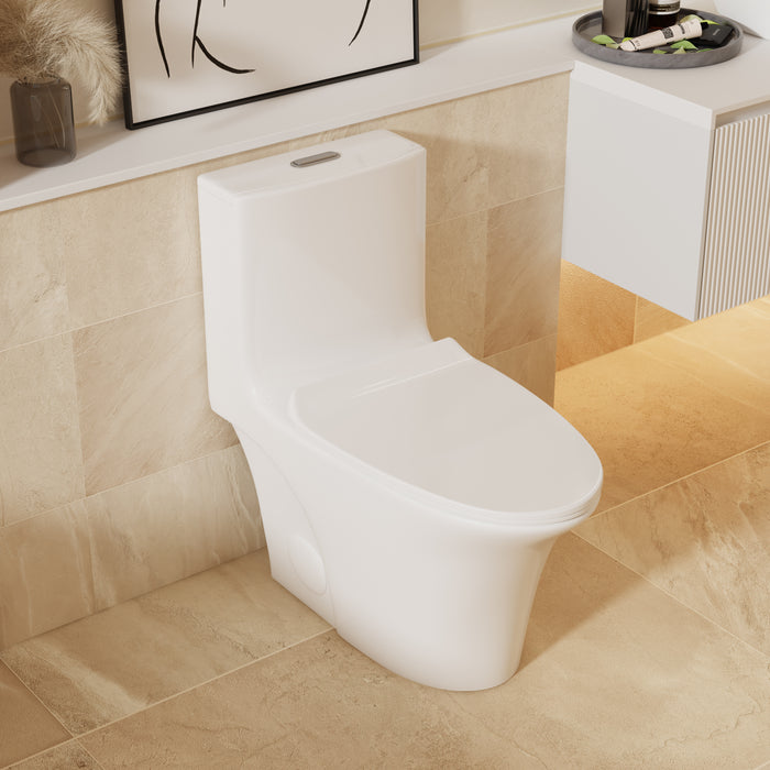 A12 Siphonic one-piece toilet 4.8 Litre 28-1/2’‘*15-1/8’‘*28-3/4’‘