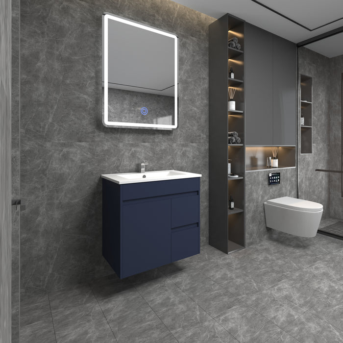 PF750L/R-WH-CAB PVC Vanity With Stone Top 29-1/2"*18-1/8"*21-1/2"