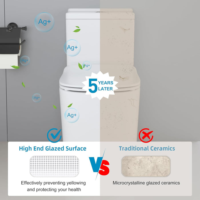 28 Inch Siphonic one-piece toilet 4.8 Litre 28*17-3/4*28-1/2 KDK-A01