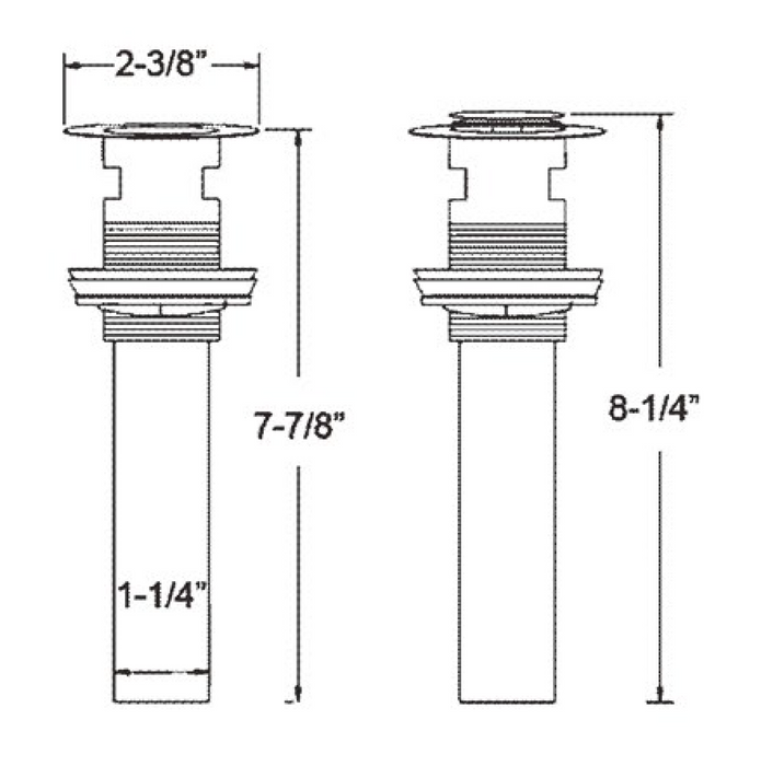 D02 Pop Up Basin Drain