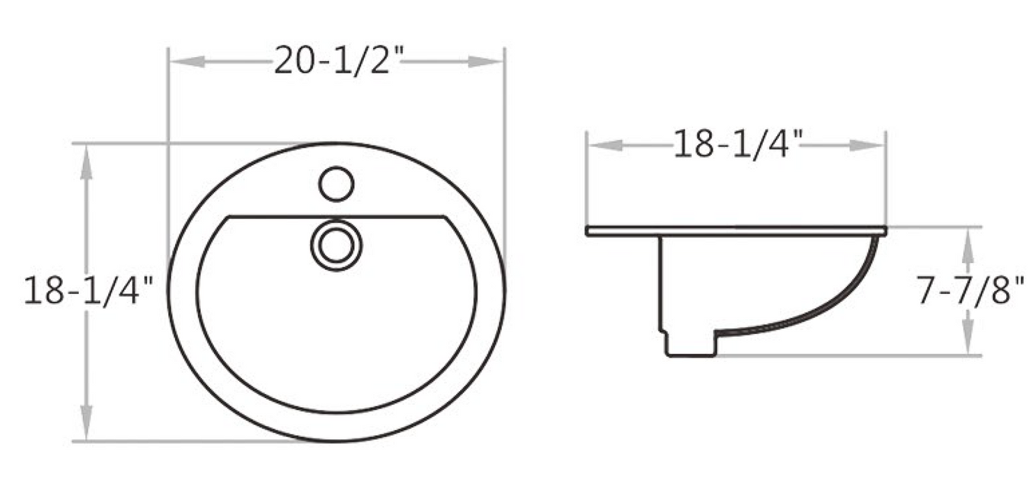 B19 Ceramic Rectangular Undermount Bathroom Sink