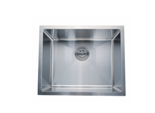 SUS304 Stainless Steel Kitchen Sink – Deep Single Bowl, Rear Drain (580×460mm) 2318S