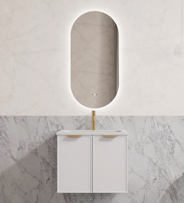 LumiAura Compact LED Bathroom Mirror Backlit Wall Mounted Mirror-OVBM4590