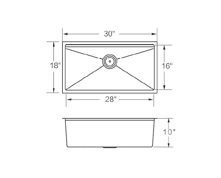 30 Inch Silver Workstation Single Bowl Stainless Steel Kitchen Sink with Cutting Board 30*18*10 KDK-3018S