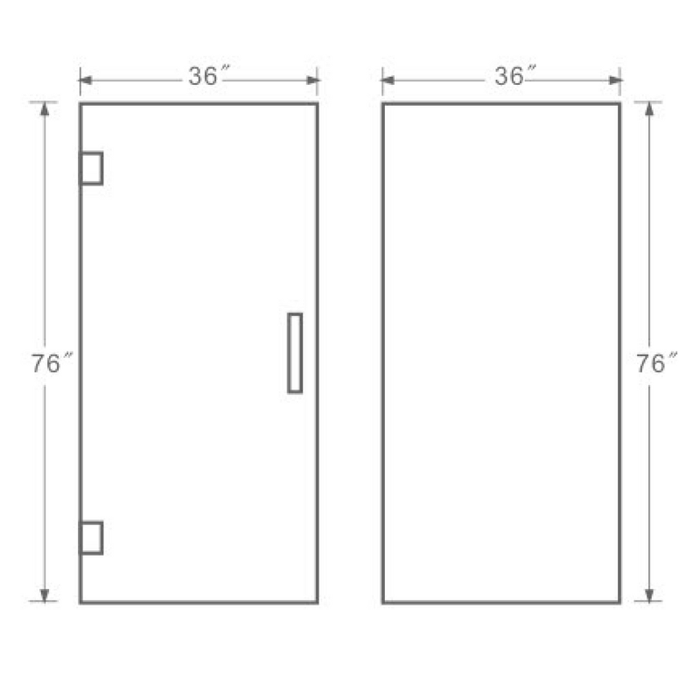 JL-001 Hinged Door With One Fixed Side Glass Shower Door