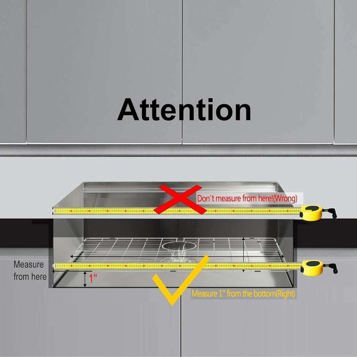 29*16 Stainless Steel Bottom Grid for Single Bowl Kitchen Sink, Centered Drain CF-G004
