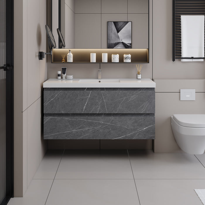 UMV-CG48 PVC Floating Bathroom Vanity With Stone Top 47‘’*18‘’*22‘’