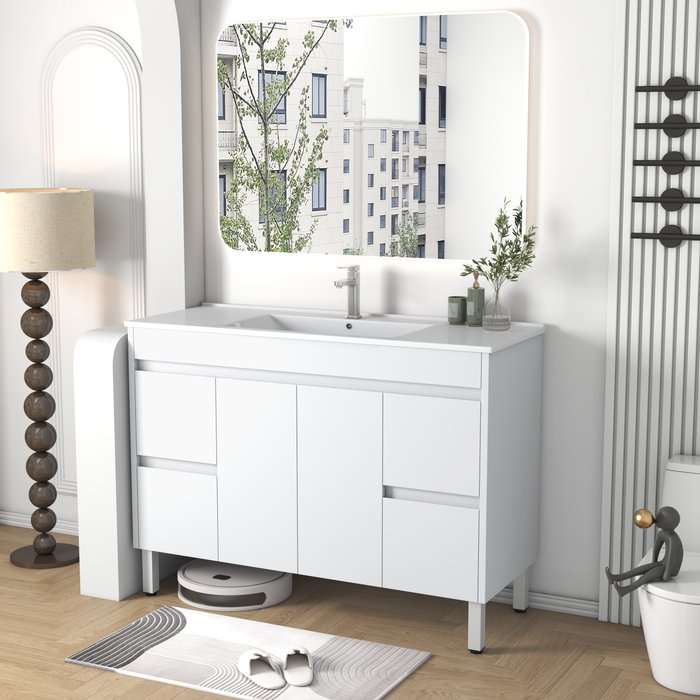 PF1200/PFF1200-LG-CAB  PVC Bathroom Vanity With Stone Top 47-1/4"*18-1/8"*34-5/8"