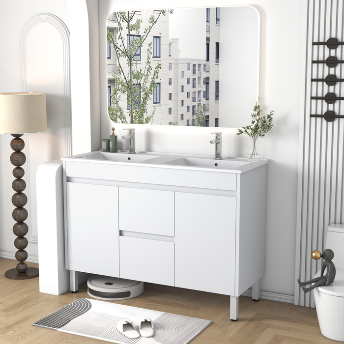 PF1200/PFF1200-LG-CAB  PVC Bathroom Vanity With Stone Top 47-1/4"*18-1/8"*34-5/8"