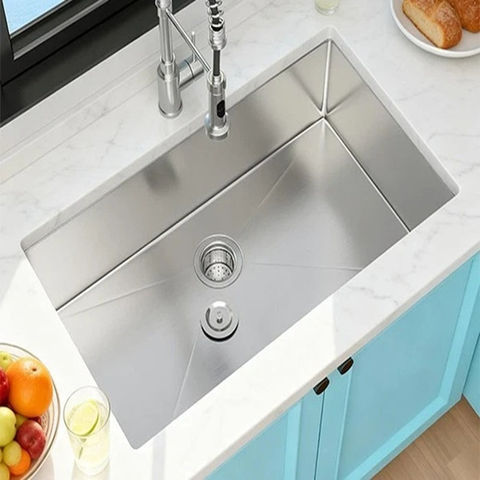 3219S Kitchen Sink Faucet, Stainless Steel Single Bowl Kitchen Sink 18Gauge(RS-R3219)