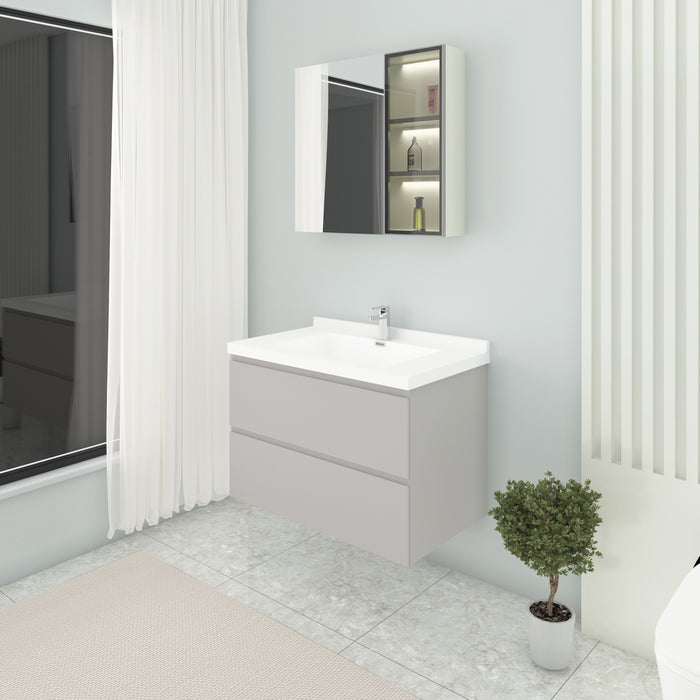 UMV-LG36 PVC Bathroom Vanity With Stone Top 35’‘*19.5‘’*20‘’