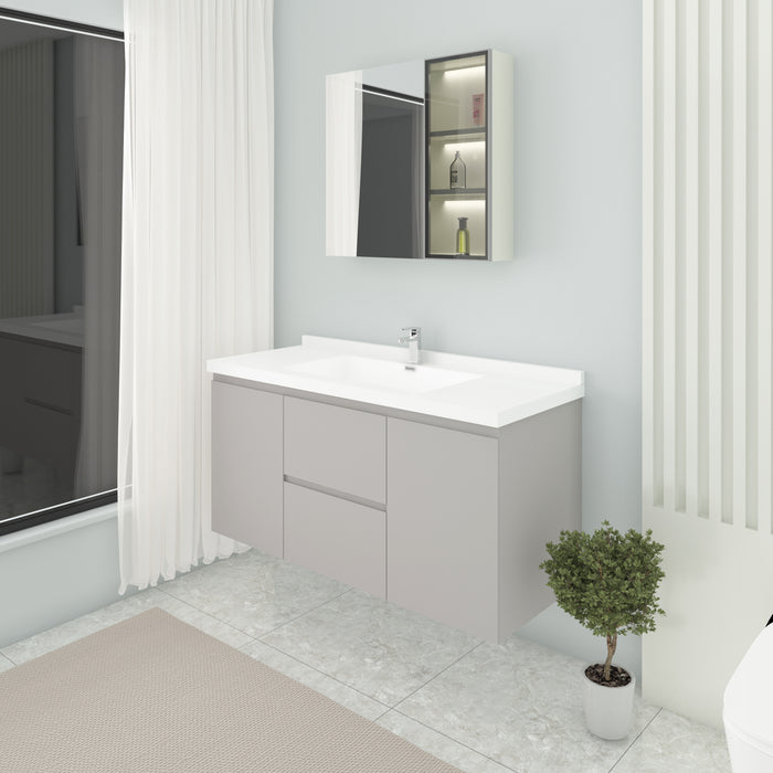 UMV-LG60 PVC Bathroom Vanity With Stone Top 59‘’*19.5‘’*20‘’