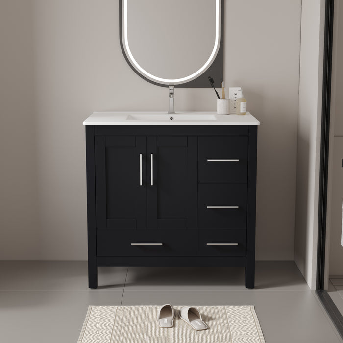 V2201-LD/RD 36 42 Solid Wood Vanity