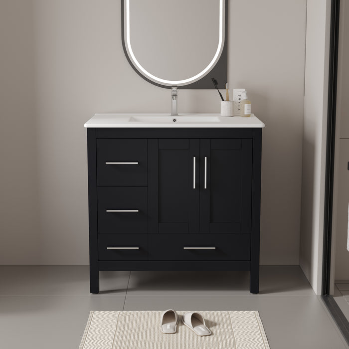 V2201-LD/RD 36 42 Solid Wood Vanity