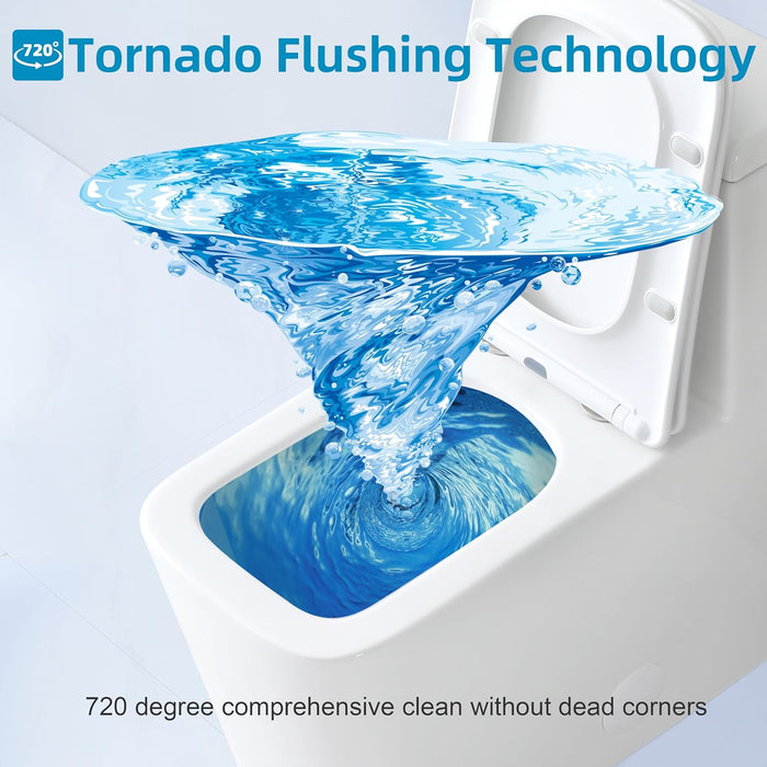 28 Inch Siphonic one-piece toilet 4.8 Litre 28*17-3/4*28-1/2 KDK-A01