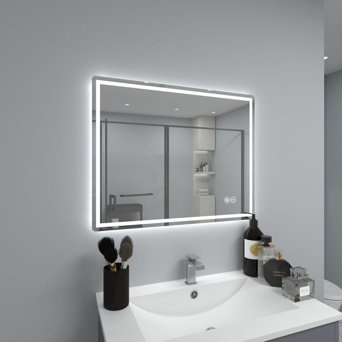 AT3030 LED Backlit Mirror ON/OFF+3CCT+Anti-Fog 30‘’*30‘’