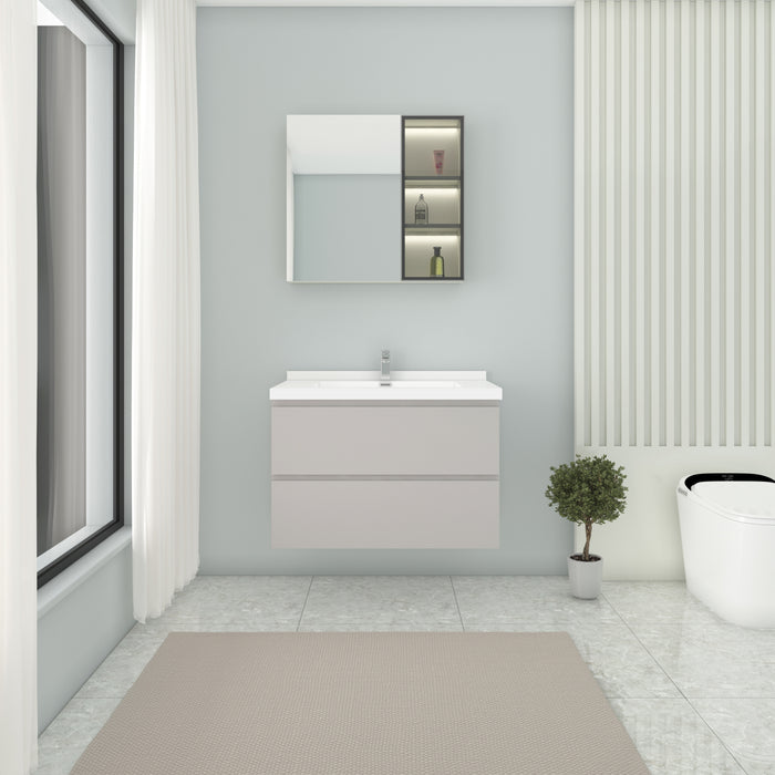 UMV-LG36 PVC Bathroom Vanity With Stone Top 35’‘*19.5‘’*20‘’