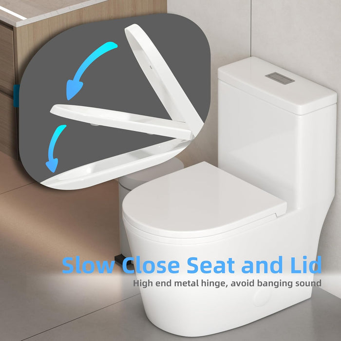24 Inch One-piece toilet Siphon Flush Dual Flush 1.1/1.6 GPF 24*14-3/4*28-3/4 KDK-A14