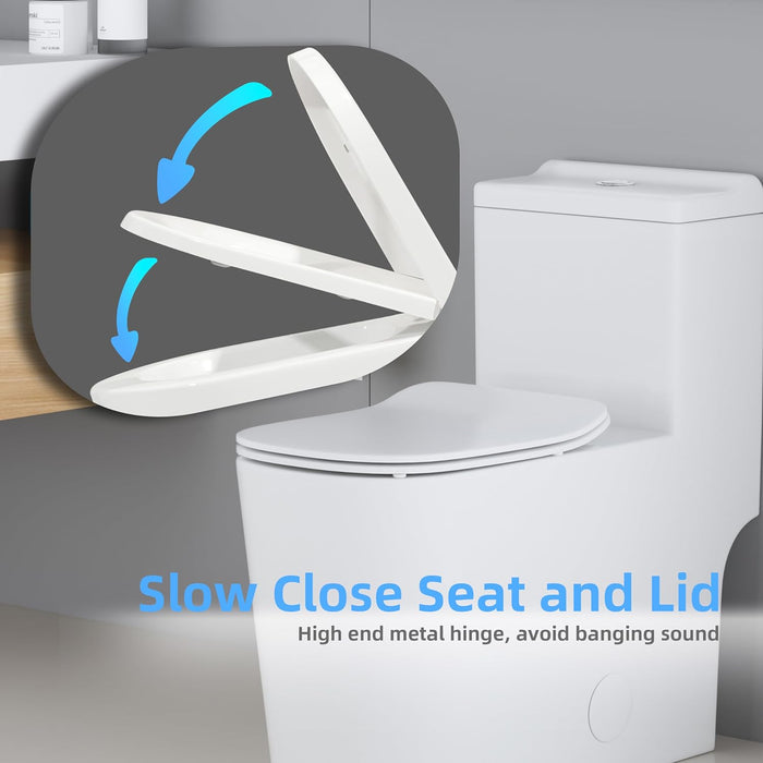 28 Inch Siphonic one-piece toilet 4.8 Litre 28*17-3/4*28-1/2 KDK-A01
