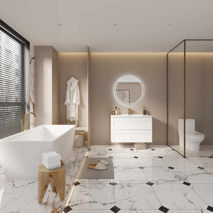 RWT30-1 LED Backlit Mirror ON/OFF+3CCT+Anti-Fog 30‘’*30‘’