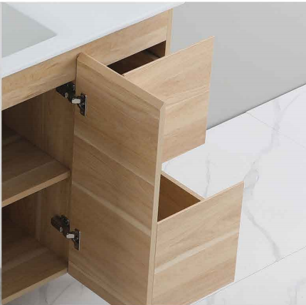 PVC Bathroom Vanity With Ceramic Top and Legs 35.5"x18"x34.6"