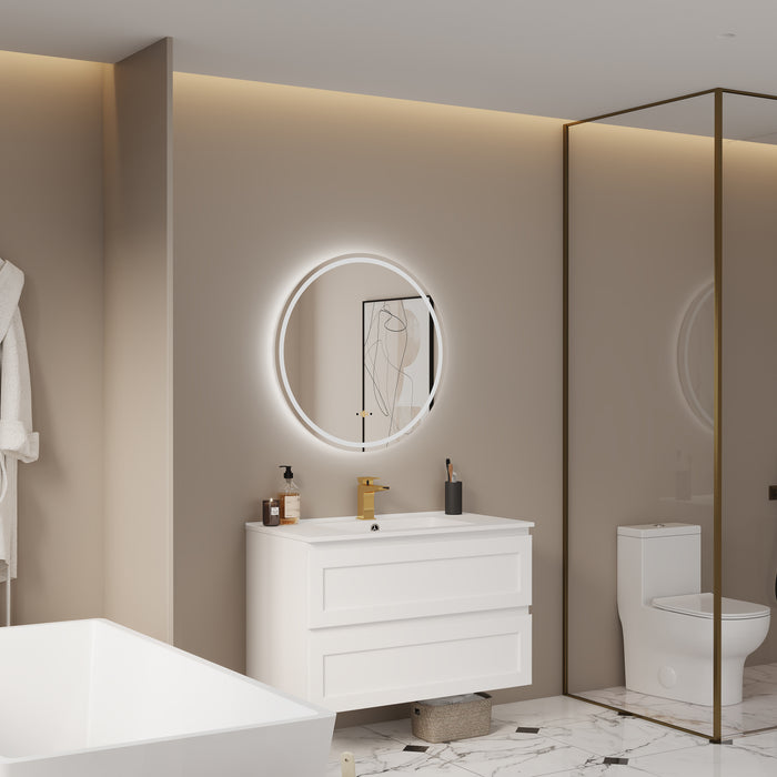 RWT30-1 LED Backlit Mirror ON/OFF+3CCT+Anti-Fog 30‘’*30‘’