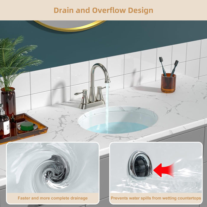 20 Inch Undermount Ceramic Rough Bathroom Sink KDK-B04