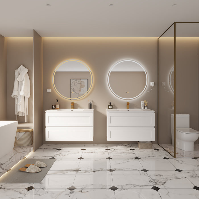 RWT36-1 LED Backlit Mirror ON/OFF+3CCT+Anti-Fog 36‘’*36‘’