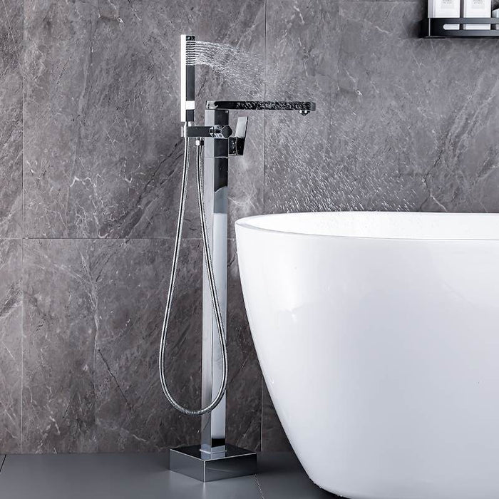 F101 Single Handle Floor Mounted Freestanding Tub Faucet